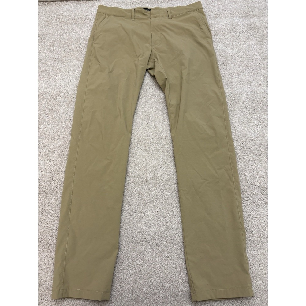 Men's J Crew Stretch Tan Pants Preppy Chino Light Weight Size 34W 34L